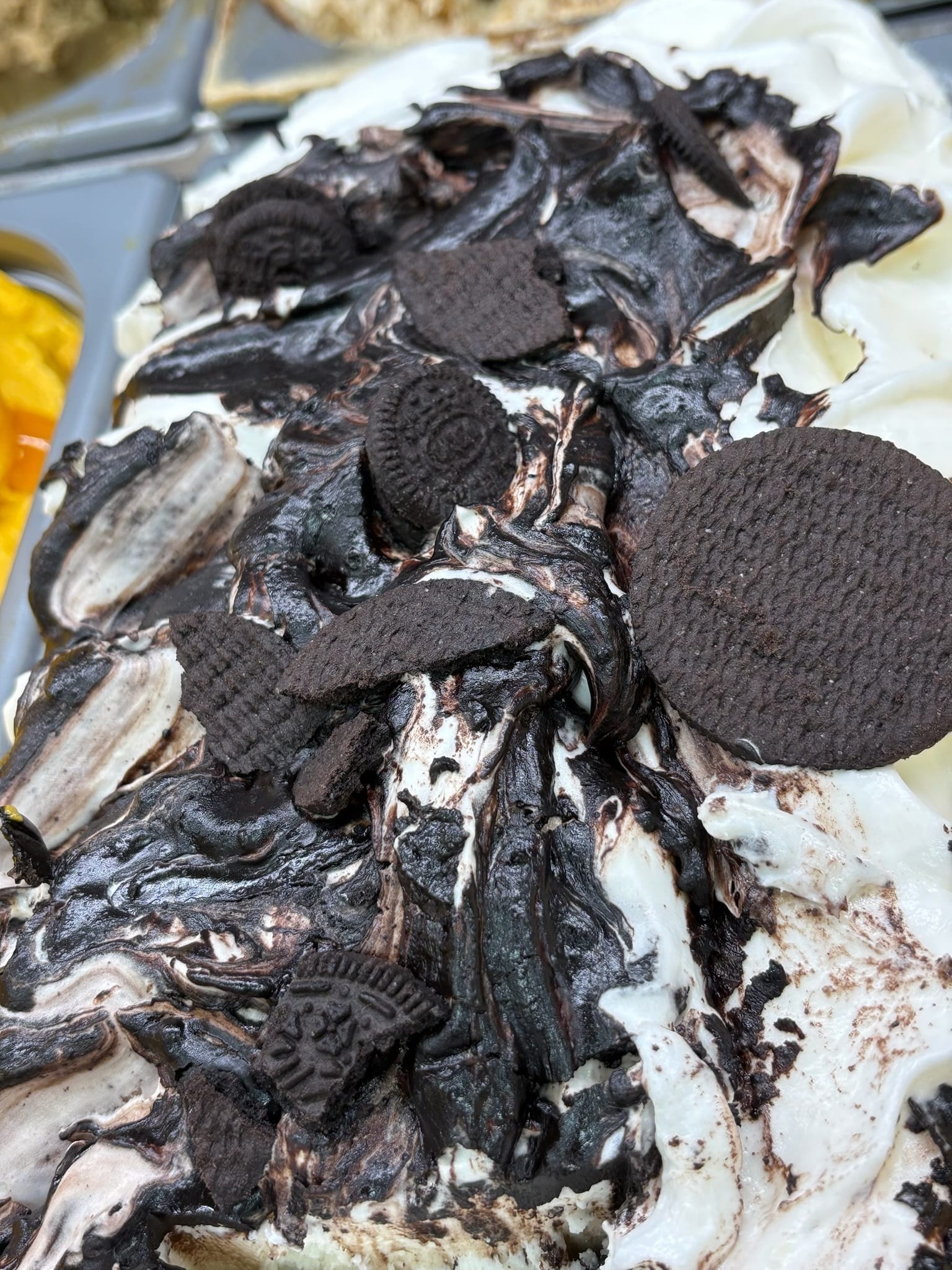 Freshly churned creamy flavour in the display case